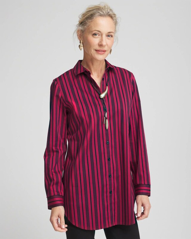 No Iron Stripe Tunic - image 1